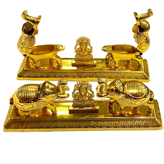 GANESH CON ELEFANTES – SAHUMADOR DECORATIVO EN METAL / M:$7.900 - D:$9.900