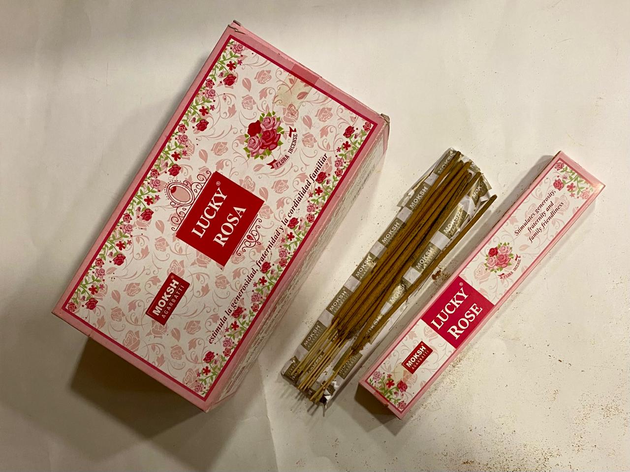 INCIENSO LUCKY  ROSE- --CAJA de 12CAJITAS-- / OFERTA $6.900