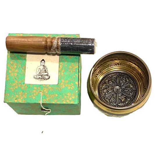 SET CUENCO TIBETANO 11 CM – SANACIÓN Y ARMONÍA EN CAJA / M: $40.000 - D: 45.000