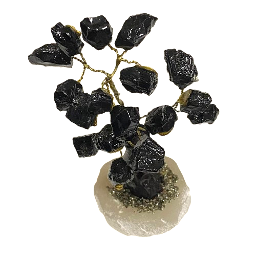 🌳 ÁRBOL DE LA VIDA – CUARZO OBSIDIANA 🌳 / M: $4.900 - D: $6.900