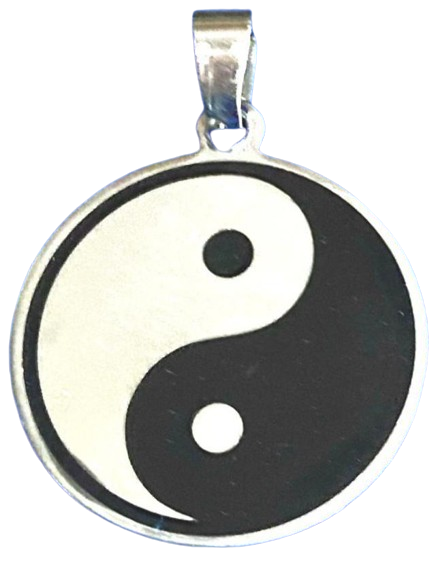 COLGANTE YING YANG - NEGRO PLATEADO / M: $1.500 - D: $2.000