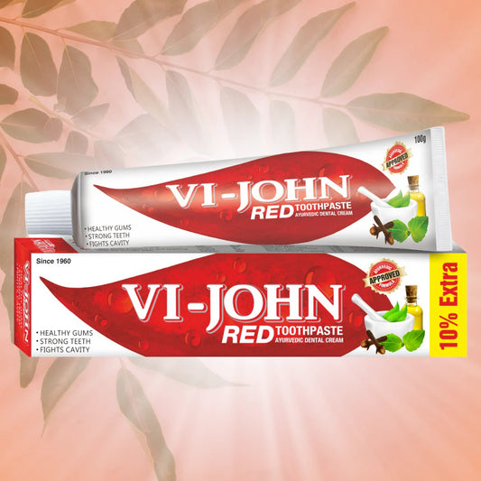 PASTA DENTAL VI-JOHN ROJO 100 GRAMOS --M:$2.900 --D:$3.900
