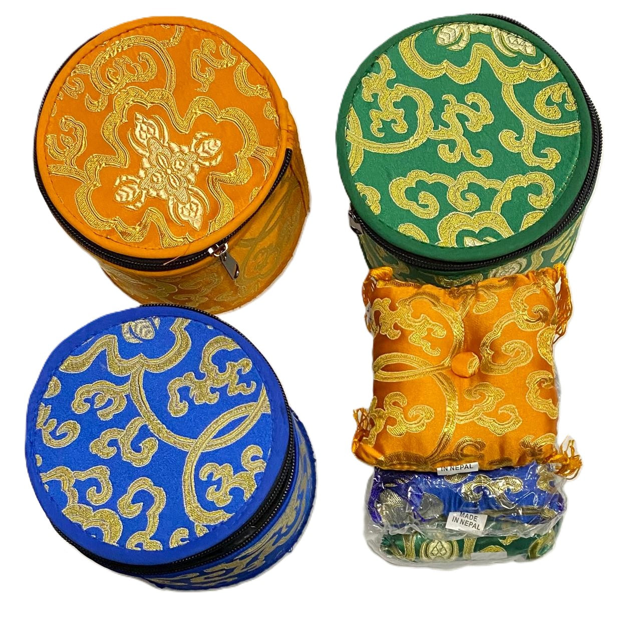 SET CUENCO TIBETANO 11 CM EN CAJA DE TELA – SANACIÓN Y ARMONÍA / M: $40.000 - D: 45.000