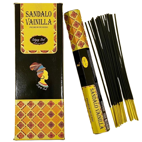 6 TUBOS HEXAGONALES CON INCIENSO VARILLA - SÁNDALO VAINILLA / M: $1.300 - D: $1.500