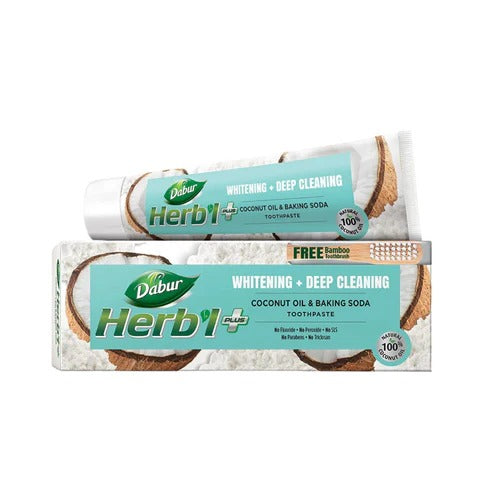 PASTA DENTAL COCO Y BICARBONATO DE SODIO +CEPILLO -//-M:$4.900 --D:$6900