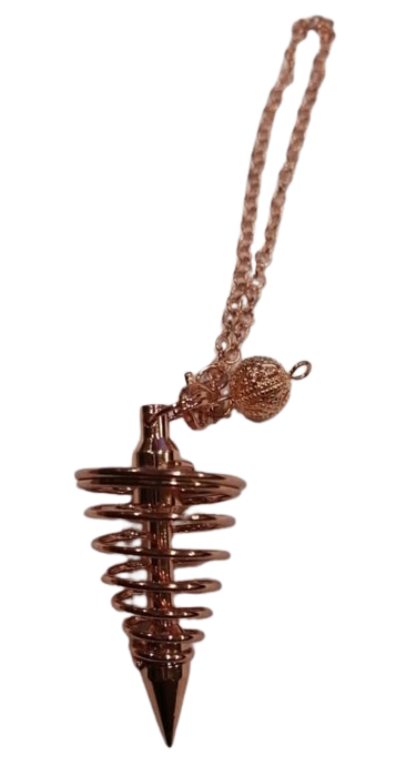 PÉNDULO METÁLICO COBRE ESPIRAL / M: $5.900 - D: $7.900