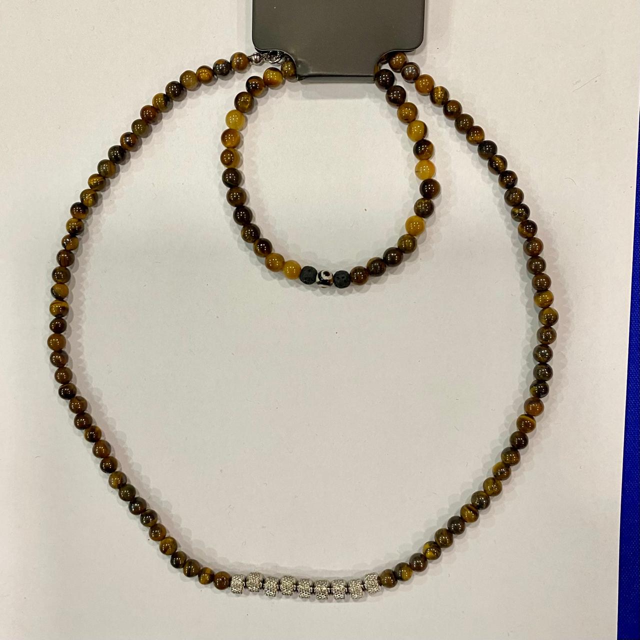 COLLAR y PULSERA CUARZO OJO TIGRE--//--OFERTA : $9.900
