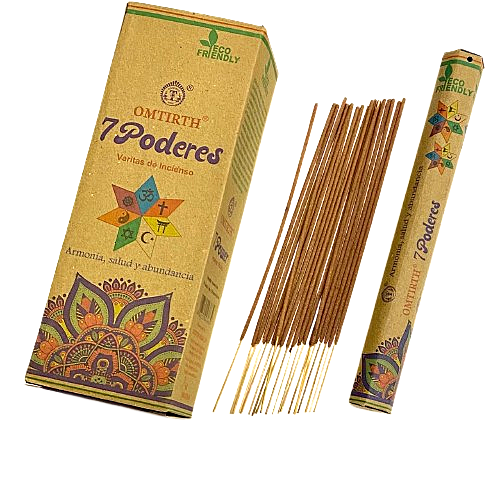 EMBALAJE 50 CAJAS INCIENSO VARILLA EN TUBO HEXAGONAL - 7 PODERES 🌿✨ / $60.000