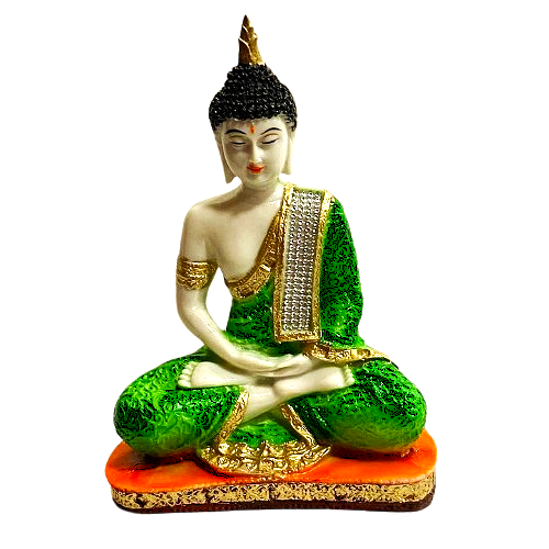 BUDA EN DHYANA MUDRA – FIGURA DE MEDITACIÓN Y PAZ INTERIOR - VERDE / M: $7.900 - D: $9.900