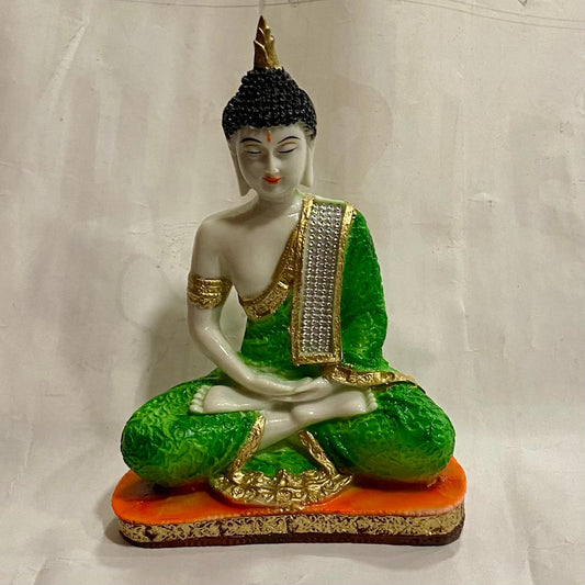 BUDA EN DHYANA MUDRA – FIGURA DE MEDITACIÓN Y PAZ INTERIOR - VERDE / M: $7.900 - D: $9.900