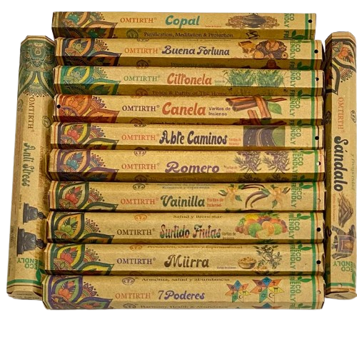 EMBALAJE 50 CAJAS INCIENSO VARILLA EN TUBO HEXAGONAL - BUENA FORTUNA 🌿✨ / $60.000