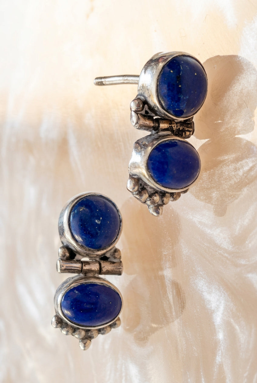 Aros Plata 925 con Lapislázuli
