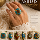 ANILLOS HINDÚES DE METAL CON NÁCAR / M: $3.000 - D: $3.900