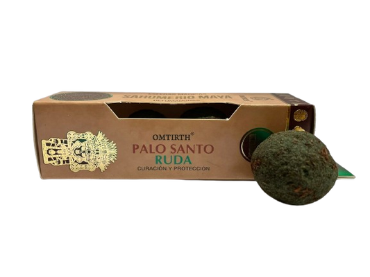 ESFERAS MÁGICAS SAHUMERIO MAYA - PALO SANTO RUDA (Curación y Protección) / M: $2.900 - D: $3.900