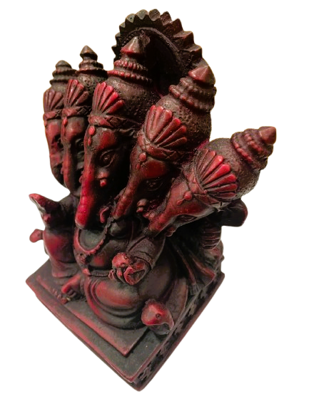 GANESH DE 5 CARAS – SABIDURÍA, PROTECCIÓN Y TRANSFORMACIÓN - ROJO OSCURO / M: $7.900 - D: $9.900