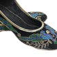 ZAPATOS - NEGRO CON BORDADO AZUL VERDE 24CM / OFERTA $7.000