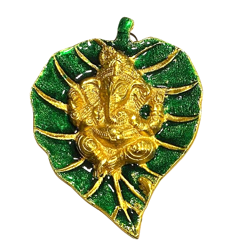 Colgante Ganesh en Hoja Verde – Protección y Prosperidad / M: $6.900 - D: $7.900