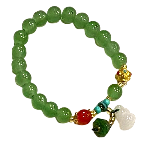 PULSERA JADE CON COFRE DE ABUNDANCIA / M: $2000 - D: $2.900