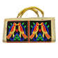 CARTERA BORDADA – ARTE Y SIMBOLISMO HECHO EN INDIA - NEGRO CON PÁJAROS / M: $2.900 - D: $3.900