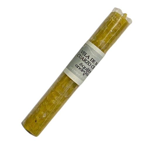 VELA DE MIEL CON CUARZO CRISTAL / M: $1.600 - D: $2.000