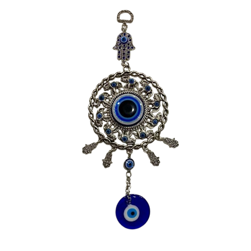 🧿 COLGANTE "GUARDIANES SAGRADOS" – OJO TURCO + ELEFANTES + MANOS DE FÁTIMA / M: $3.900 - D: $4.900