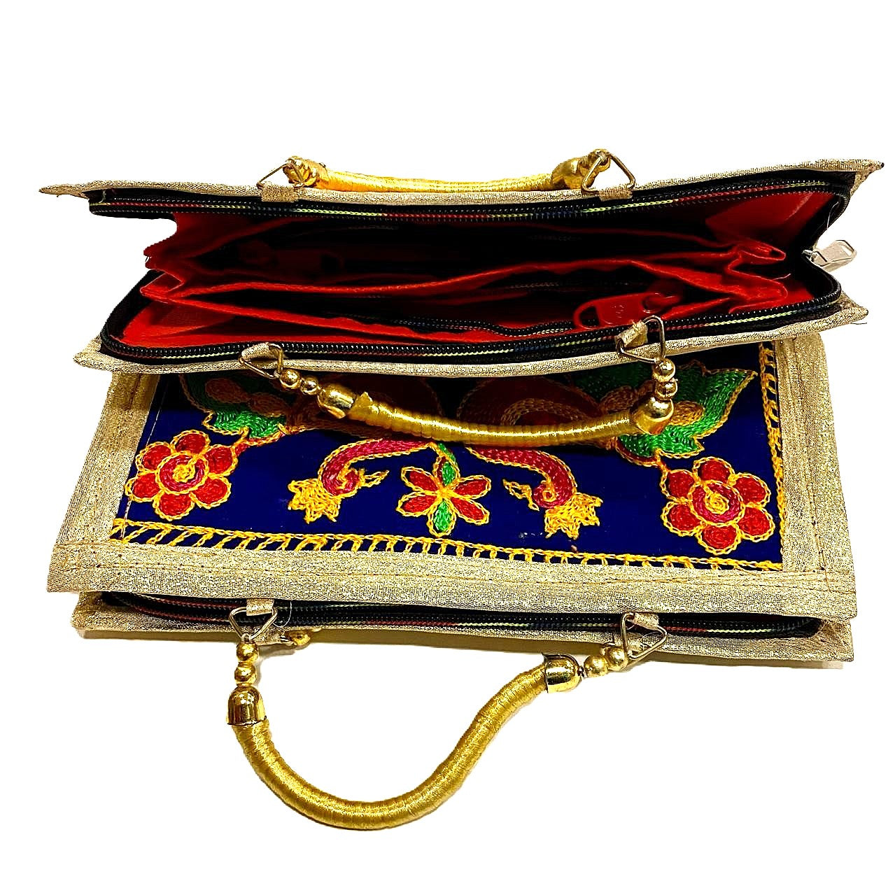 CARTERA BORDADA – ARTE Y SIMBOLISMO HECHO EN INDIA - NEGRO / M: $2.900 - D: $3.900