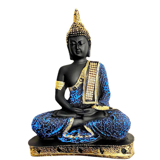 BUDA EN DHYANA MUDRA – FIGURA DE MEDITACIÓN Y PAZ INTERIOR - AZUL / M: $7.900 - D: $9.900