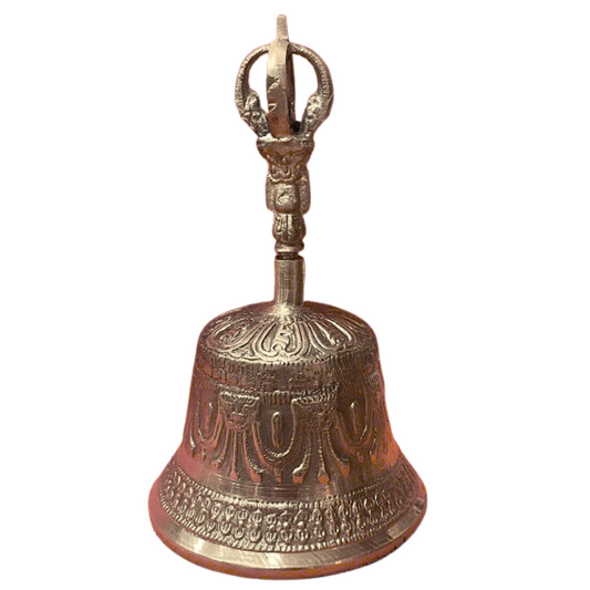 CAMPANA TIBETANA DE BRONCE - HECHA EN NEPAL 13 x 7cm / M: $20.000 - D: $24.000