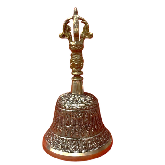 CAMPANA TIBETANA DE BRONCE - HECHA EN NEPAL 14 x 7,5cm / M: $24.000 - D: $28.000