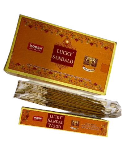 INCIENSO LUCKY SÁNDALO – CAJA DE 12 CAJITAS / OFERTA: $6.900