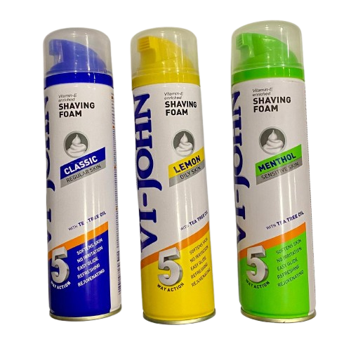 ESPUMA DE AFEITAR VI-JOHN 5 EN 1 / M: $3.900 - D: $4.900