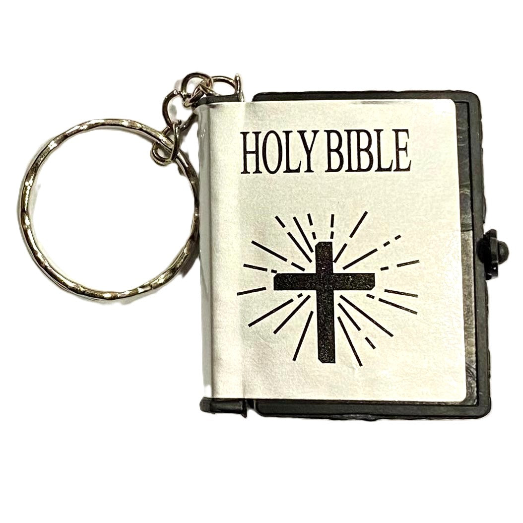 LLAVERO CON BIBLIA EN INGLÉS – HOLY BIBLE MINIATURA / M:$1.000 - D:$1.500