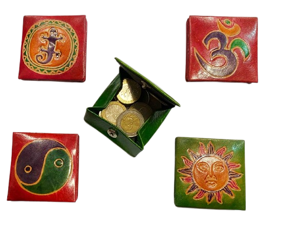 MONEDERO DE CUERO ARTESANAL / M:$1.000 - D:$1.500