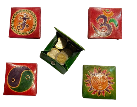 MONEDERO DE CUERO ARTESANAL / M:$1.000 - D:$1.500