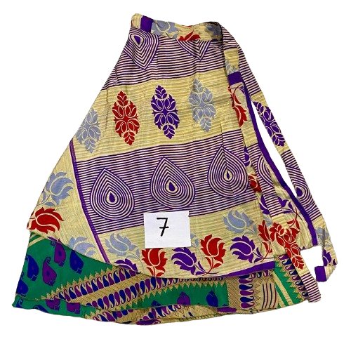 FALDA ENVOLVENTE Y REVERSIBLE LARGA - HECHA EN INDIA / M:$3.900 - D:$4.900