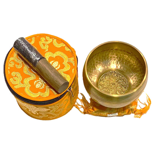 SET CUENCO TIBETANO 11 CM EN CAJA DE TELA – SANACIÓN Y ARMONÍA / M: $40.000 - D: 45.000