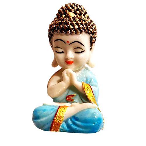 BUDA MEDITANDO 18CM – PAZ, EQUILIBRIO Y CONEXIÓN INTERIOR - CELESTE / M:$7.900 - D:$9.900