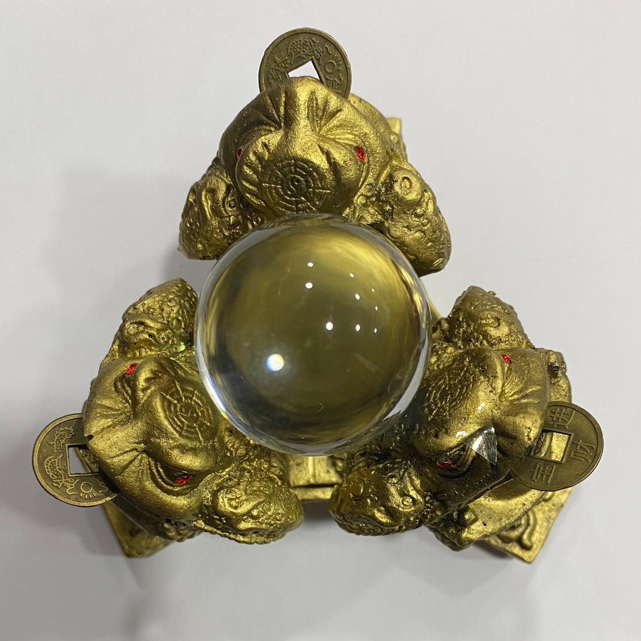 TRES RANAS DE FORTUNA CON ESFERA--//--M:$7.900 --D:$9.900
