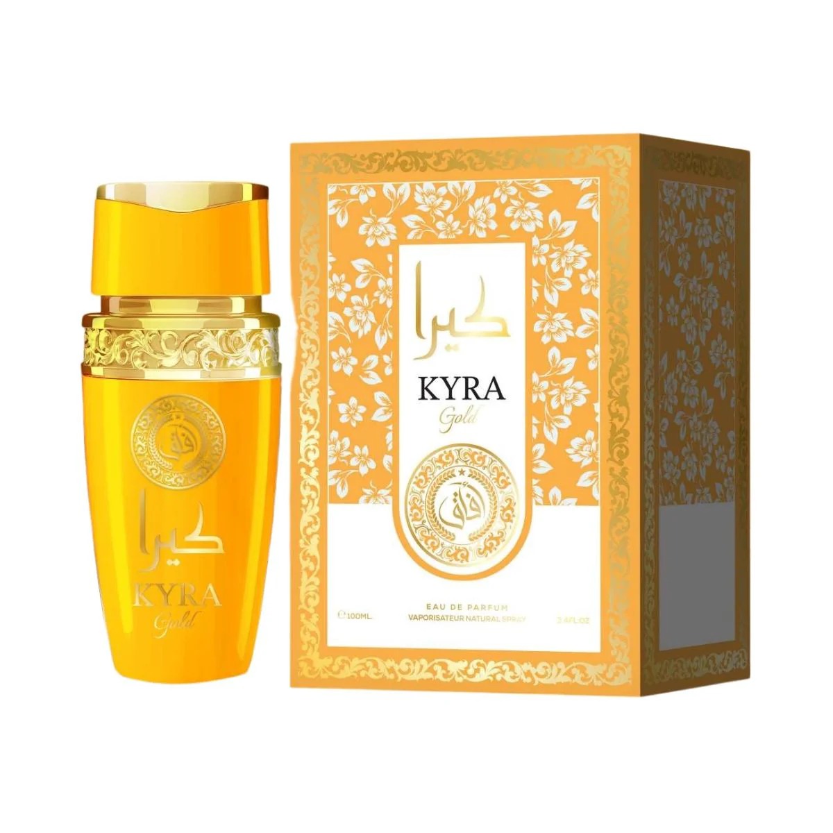PERFUME ÁRABE -AFAQ KYRA GOLD - EAU DE PARFUM / M: $9.900 - D: $12.90