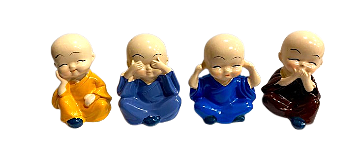 🙏 SET DE 4 BUDAS SABIOS 🙏 4.5CM / M: $5.900 - D: $6.900