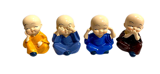 🙏 SET DE 4 BUDAS SABIOS 🙏 4.5CM / M: $5.900 - D: $6.900