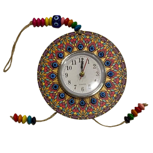RELOJ MANDALA + OJOS DE TURCO -MULTICOLOR / M:$6.900 - D:$8.900