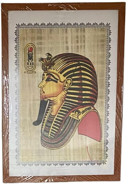 PAPIRO EGIPCIO EN MARCO DE MADERA / M: $8.900 - D: $10.900